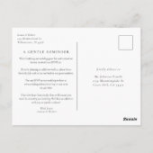 Huwelijksreactie deadline herinnering briefkaart (Achterkant)