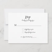 Huwelijksreactie Kaart RSVP *Modern Classic* (Voorkant)