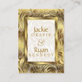 Huwelijksreactie Kaarten Floral Leaf Gold (Achterkant)