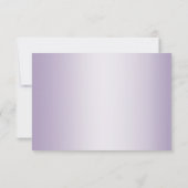 Huwelijksreactie |  Lilac Shimmer Stripes Monogram RSVP Kaartje (Achterkant)