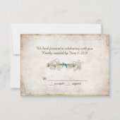 Huwelijksreactie madeliefjesboeket met parels kaart (Voorkant)