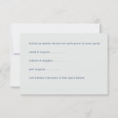 Huwelijksreactie met entree-opties  RSVP kaartje (Achterkant)