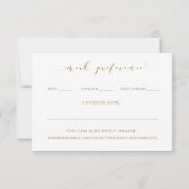 Huwelijksreactie met maaltijdkeuze & nummer Eucaly RSVP Kaartje (Achterkant)
