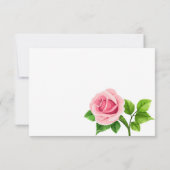 Huwelijksreactie met witte gouden roze rozen RSVP kaartje (Achterkant)