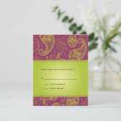 Huwelijksreactie Paisley-droom uitnodiging (Staand voorkant)