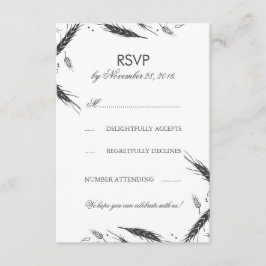 Huwelijksreactie Tarwe Herfst RSVP Kaartje
