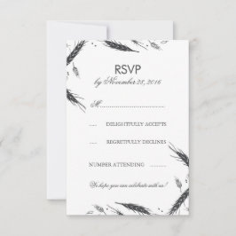 Huwelijksreactie Tarwe Herfst RSVP Kaartje