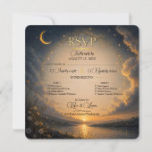 Huwelijksreactiekaart 'Celestial Romance' (Voorkant)
