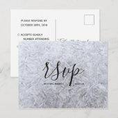 Huwelijksreactiekaart | Houtstructuur Script Postk Uitnodiging Briefkaart (Voorkant / Achterkant)