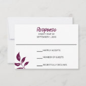 Huwelijksreactiekaart met goudblad RSVP kaartje (Voorkant)