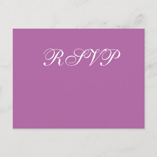 Huwelijksreactiekaart met stralende orchidee uitnodiging briefkaart (Voorkant)