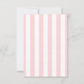 Huwelijksreactiekaart, Roze & Witte Streep Reactie RSVP Kaartje (Achterkant)