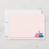 Huwelijksreactiekaart voor bruidegomuil en bruidui RSVP kaartje (Achterkant)