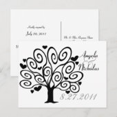 Huwelijksreactiekaart Vriendschapsboom Uitnodiging Briefkaart (Voorkant / Achterkant)
