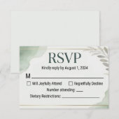 Huwelijksreactiekaarten van Willow Sage RSVP Kaartje (Voorkant / Achterkant)