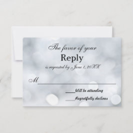 Huwelijksreactiekaartjes met licht RSVP