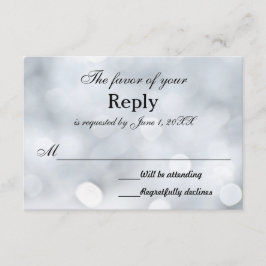 Huwelijksreactiekaartjes met licht RSVP Kaartje