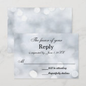 Huwelijksreactiekaartjes met licht RSVP Kaartje (Voorkant / Achterkant)