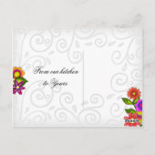 Huwelijksrecept Kaart Bright Flowers (Achterkant)