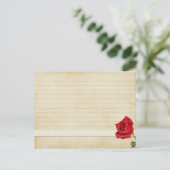 Huwelijksrecept Kaart Red Rose (Staand voorkant)