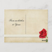 Huwelijksrecept Kaart Red Rose (Achterkant)