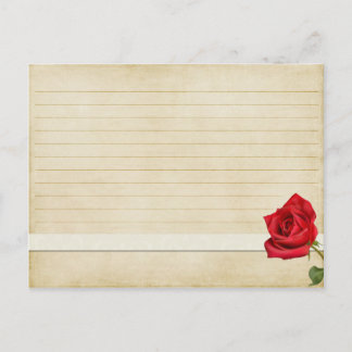 Huwelijksrecept Kaart Red Rose