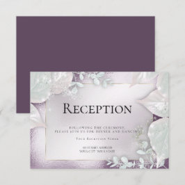 Huwelijksreceptie | Aubergine Glans Uitnodiging