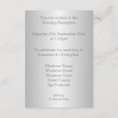 Huwelijksreceptie behuizing Kaart Silver Hearts (Achterkant)