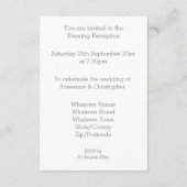 Huwelijksreceptie behuizing Kaart Silver Hearts (Achterkant)