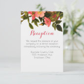 Huwelijksreceptie Bloemen Sjabloon Uitnodiging Kaa (Staand voorkant)