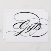 Huwelijksreceptie bord mooie script kaart (Voorkant / Achterkant)