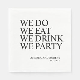 Huwelijksreceptie Cocktail Servet