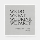 Huwelijksreceptie Cocktail Servet (Voorkant)