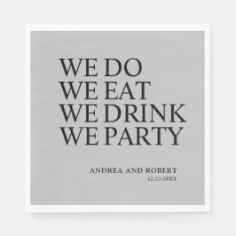 Huwelijksreceptie Cocktail Servet