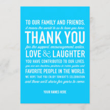 Huwelijksreceptie Dank Je Kaart