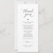 Huwelijksreceptie Dank u kaarten Elegant Romantisc (Voorkant)