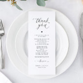 Huwelijksreceptie Dank u kaarten Elegant Romantisc