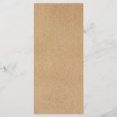 Huwelijksreceptie Dank u rustieke plaats kaart (Achterkant)