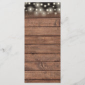 Huwelijksreceptie Dank u rustieke plaats kaart (Achterkant)