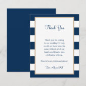 Huwelijksreceptie Dankkaart Kaart (Voorkant / Achterkant)