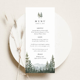Huwelijksreceptie dinermenu Bos Bergen Grove Denne Menu
