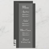 Huwelijksreceptie Eetmenu Sjabloon Witte Madelief Kaart (Voorkant / Achterkant)