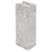 Huwelijksreceptie Elegant Wit Goud Zilver Eenvoudi Wijn Cadeautas (Achterkant Gekanteld)