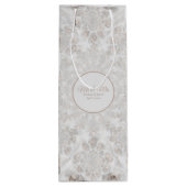 Huwelijksreceptie Elegant Wit Goud Zilver Eenvoudi Wijn Cadeautas (Achterkant)