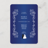 Huwelijksreceptie Enclosure Kaart Bruid Bruidegom (Achterkant)