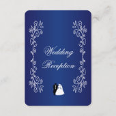 Huwelijksreceptie Enclosure Kaart Bruid Bruidegom (Voorkant)