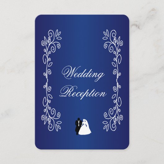 Huwelijksreceptie Enclosure Kaart Bruid Bruidegom (Voorkant)