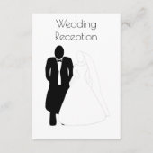 Huwelijksreceptie Enclosure Kaart Bruid Bruidegom (Voorkant)