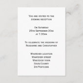 Huwelijksreceptie Enclosure Kaart Bruid Bruidegom (Achterkant)