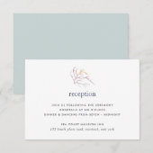 Huwelijksreceptie Envelopkaart Koraalrif Kaart (Voorkant / Achterkant)